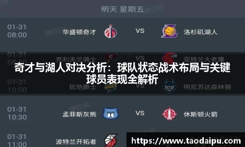 奇才与湖人对决分析：球队状态战术布局与关键球员表现全解析